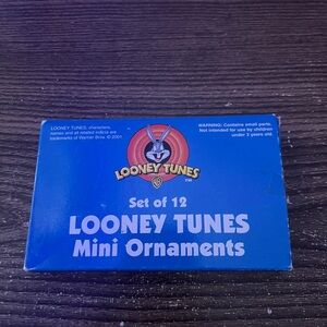 Vintage Looney Tunes Holiday Christmas Mini Ornaments Set of 12 Brand New